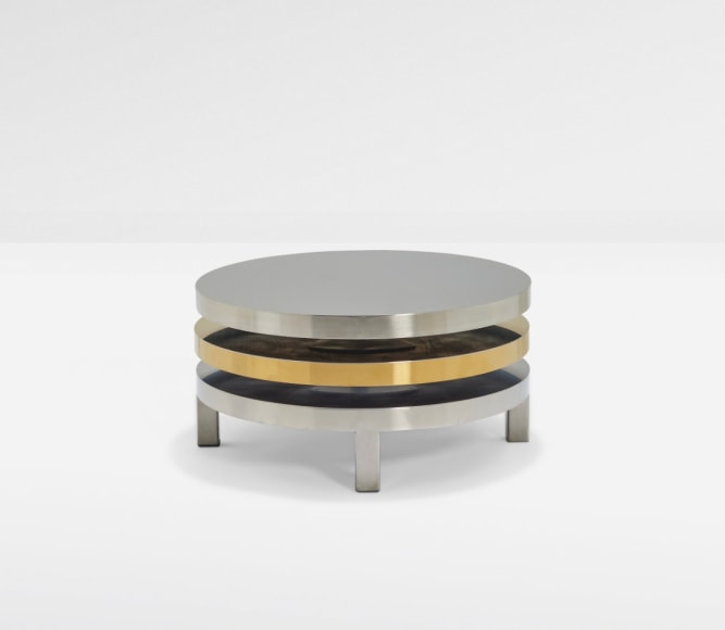 three tier table in an empty room