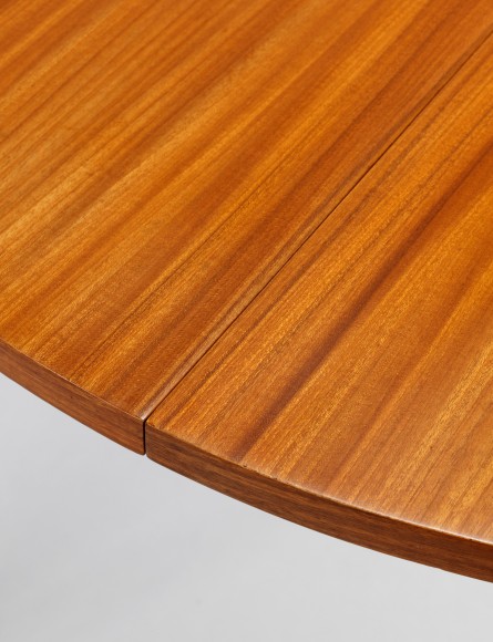Top detail of oak table by André Monpoix