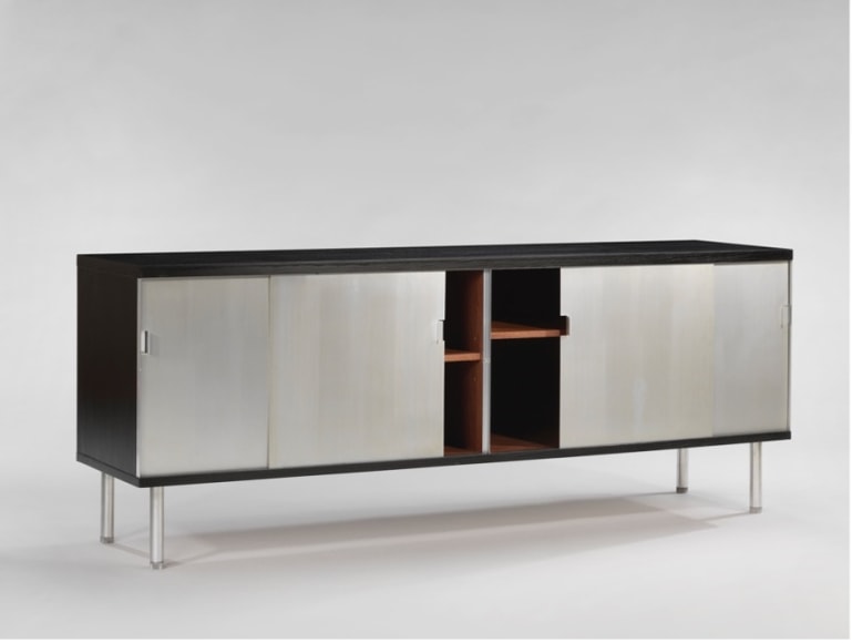 picture of cabinet in a blank room