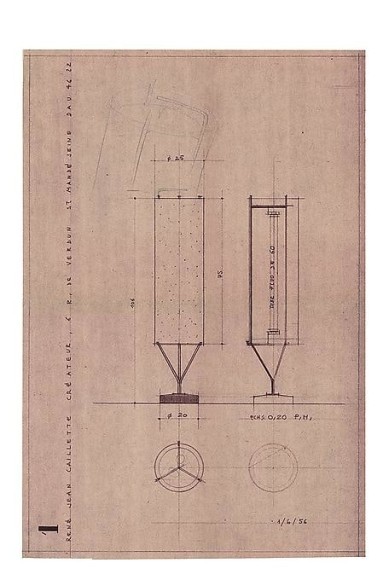 Archival drawing, 1956.