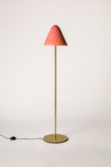 minimal lamp in an empty room