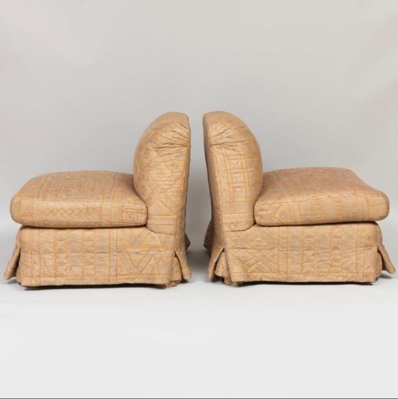 two chairs in an empty room