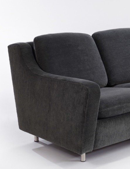 Upholstered sofa detail of arm