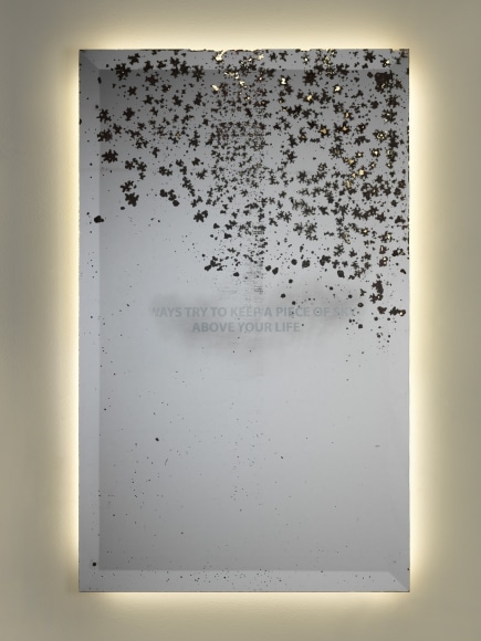 speckled mirror artwork