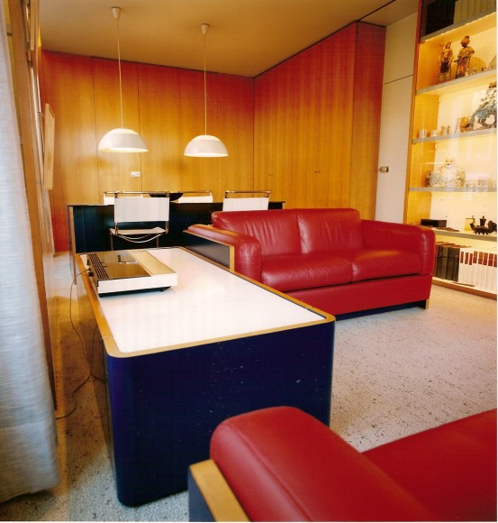 Living room in a villa, Saint-Germain-en-Laye, France, 1972/1975.