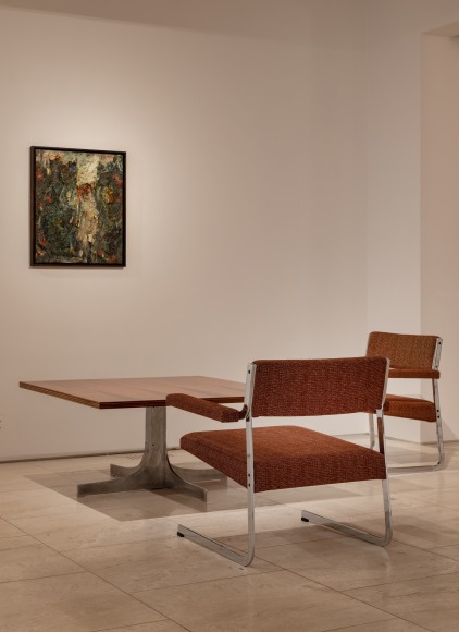 Motte's Pair of Rigel Lounge Chairs, 1965 with&nbsp;Low Table, 1964. Photo by Ori Harpaz