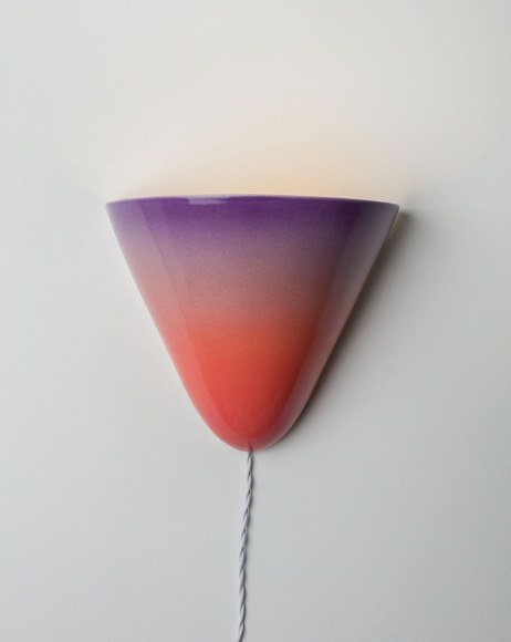 ceramic sconce on a wall