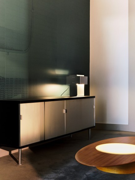 Installation photo of the show and works in Paris. Views of room showing various furnitures.