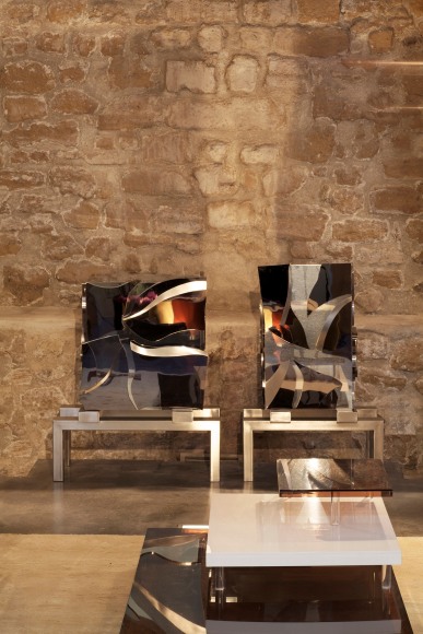 Installation view of&nbsp;Maria Pergay: Place des Vosges, March 22 &ndash; 31, 2012