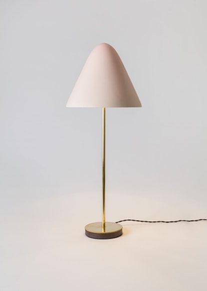 minimal lamp in an empty room