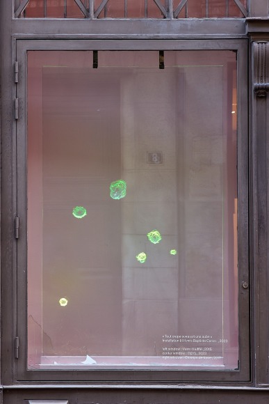 install of Jean Baptiste Caron Storefront at ASD in Paris
