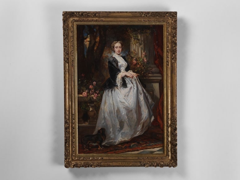 Isabey portrait on a grey wall