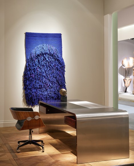 Installation view of the booth at Tefaf Maastricht with various angles and works on view.