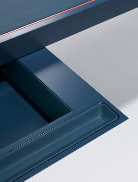 Detail of desk drawer interior