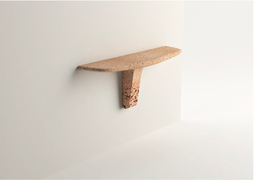 photo of a cork shelf on the wall