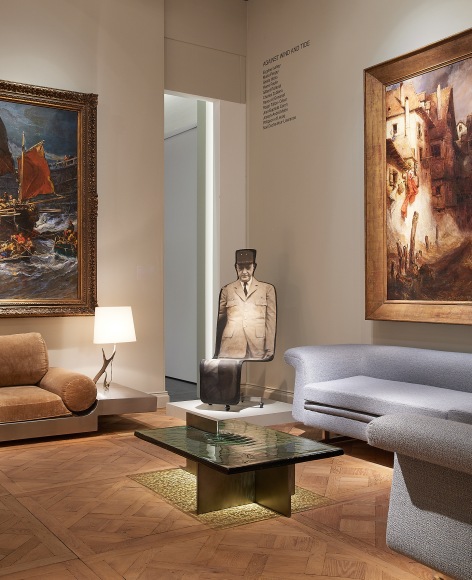 Installation view of the booth at Tefaf Maastricht with various angles and works on view.