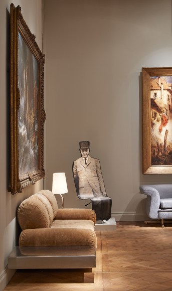 Installation view of the booth at Tefaf Maastricht with various angles and works on view.