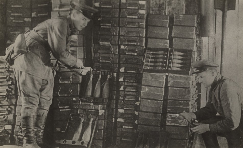 German mine dump captured by the Red Army