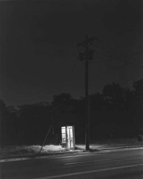 George Tice (b. 1938, Newark), Telephone Booth, 3 A.M., Rahway, NJ, 1974