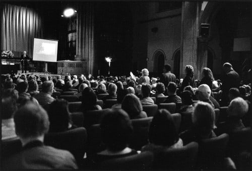 Town hall meeting about Museum of Natural History construction in&nbsp;Theodore Roosevelt Park, Fourth Universalist Society, October 6, 2015