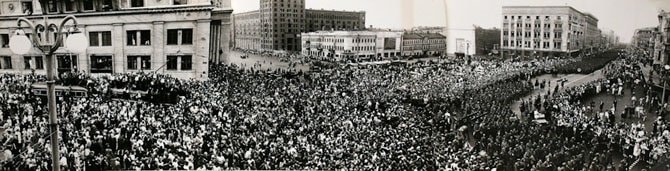 German POWs on Parade Through Moscow, 1946