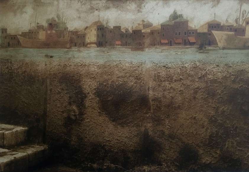 Venice, 1987 Hand-tinted sepia-toned gelatin silver print