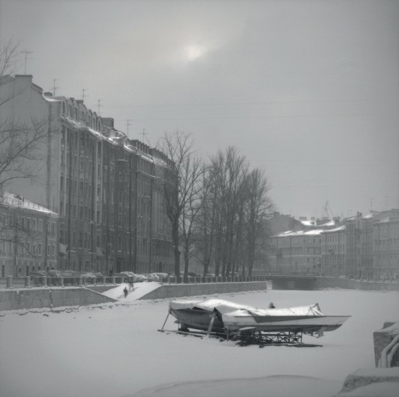 Boat on Frozen Canal, St. Petersburg, 2005