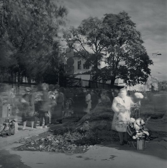 Woman Selling Flowers, St. Petersburg, 1998