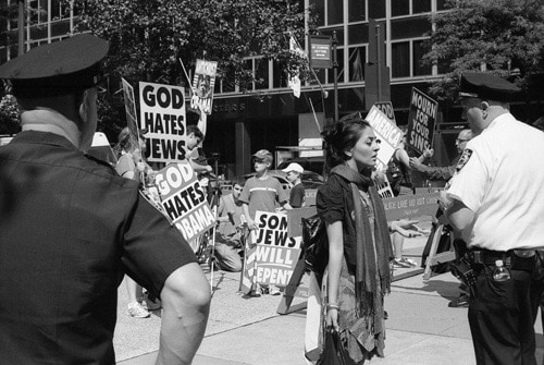 Westboro Baptist Church rally, Second Avenue at East 42nd Street, September 24, 2009