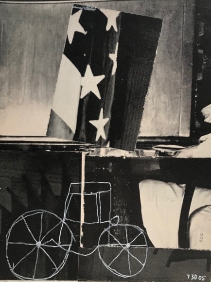 Untitled love letter (carriage and flag), 07/30/05, Collage