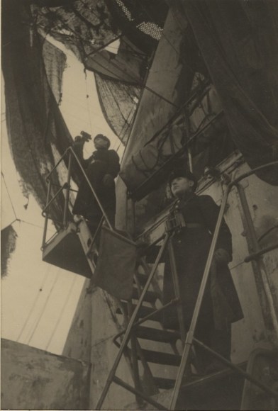Standing watch on board a warship