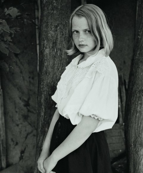 girl in white blouse