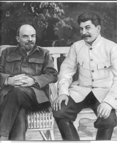 Unknown Lenin and Stalin in Gorki in 1922