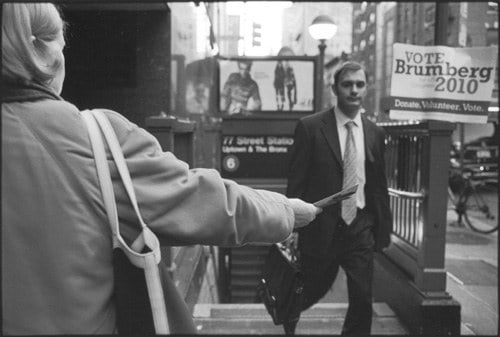 Leafleting, Upper East Side, October 19, 2010