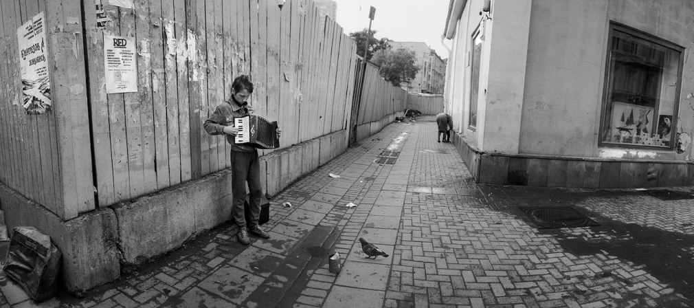Moscow, Russia (Boy with Accordion), 1991, Gelatin silver print