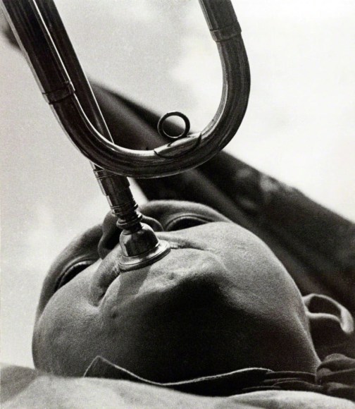 Pioneer with Trumpet, 1930, Gelatin silver print