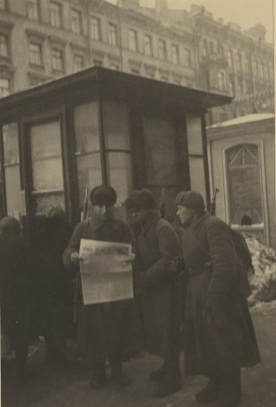 Front line men can buy their papers without having to queue up