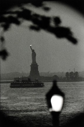 Bruce Davidson Statue of Liberty at Night with Lamppost, 1958