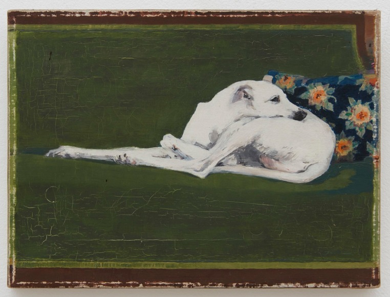 Joe Brainard, Untitled (Whippet on Green Couch), 1973