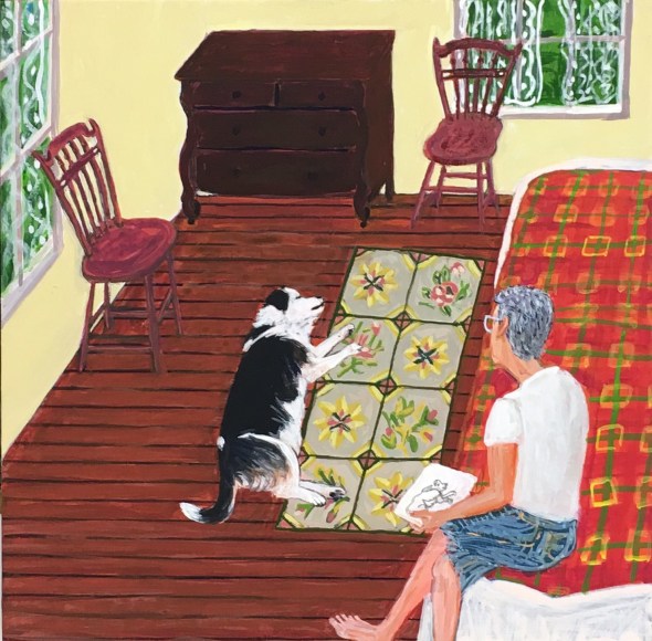 Sarah McEneaney Watching Sleeping, 2015