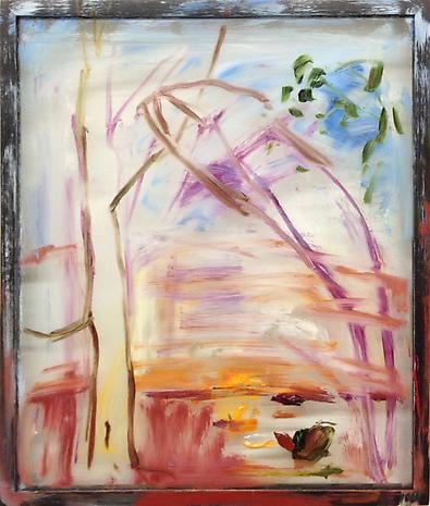 Immanent 2012 oil on found frame