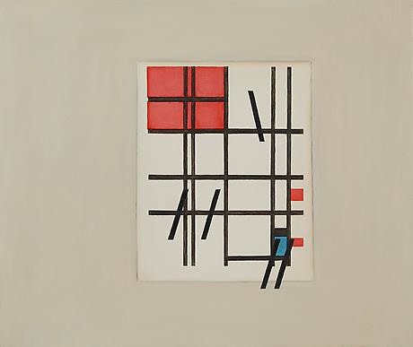 Composition in Red and Blue