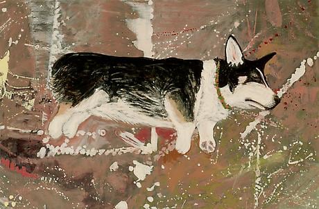 Olive 2007 egg tempera on wood