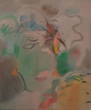 Woman with a Green Face