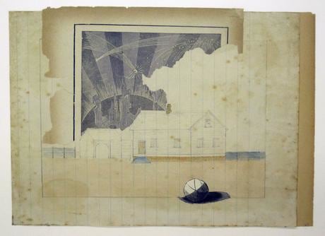 Ball 2015 paper, watercolor, pencil montage