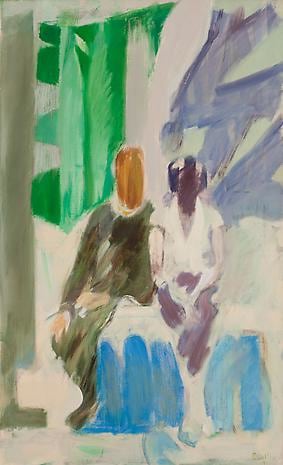 Daniel Brustlein Self Portrait with Biala in Blue