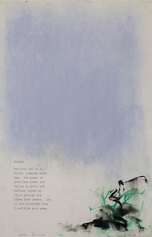 JOAN MITCHELL Drawing to James Schuyler&#039;s poem &quot;Sunday&quot;