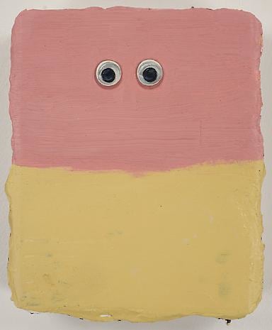 Pink Pearl, Pink Painted Wood with Googly Eyes