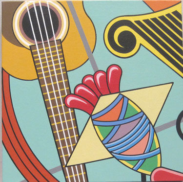 Tuning 2009 acrylic on linen