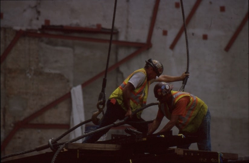 Louis Stettner, Construction Worker with a Crane